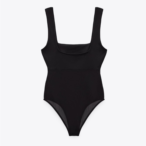 ZARA COMBINATION TULLE BODYSUIT - Picture 5 of 7